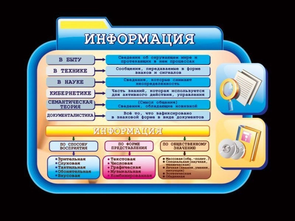 Стенд по информатике Информация с наглядной инфографикой по теме