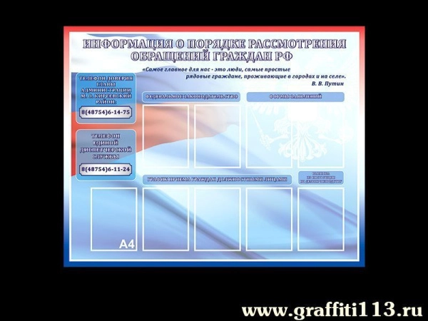 Информация о порядке рассмотрения обращений граждан РФ
