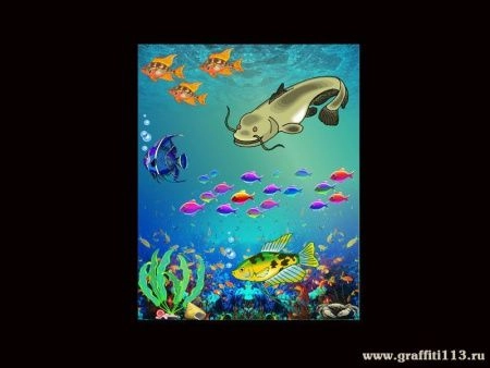 Декоративное панно "Подводный мир-2", арт. СДР-009-2