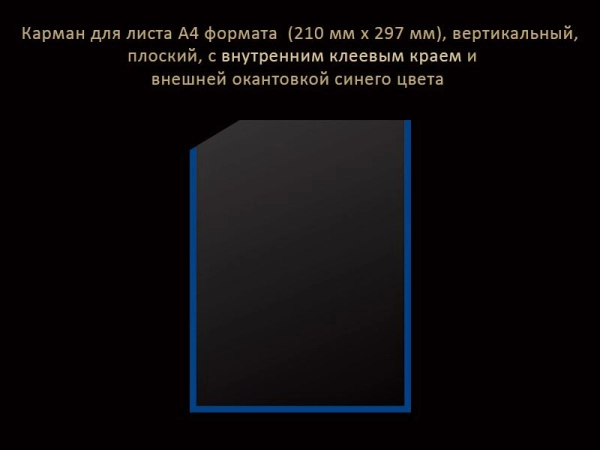 Карман А4 вертикальный, для размещения информации