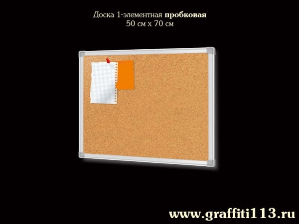 Доска пробковая, текстильная