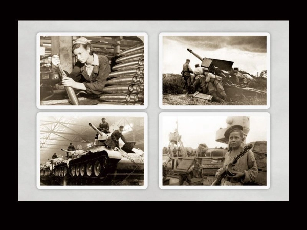 Стенд к 75-летию войны, фотоколлаж