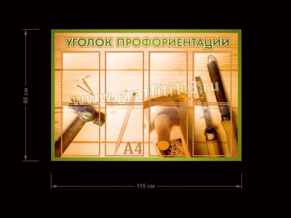 Уголок профориентации в кабинет по технологии для школы