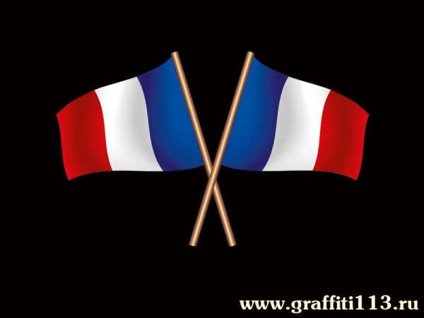 Оформление кабинета иностранного языка Флаг Франции в виде декора