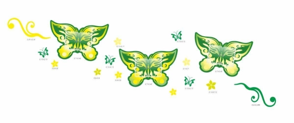 Стенд украшение "Бабочки изумрудные", арт. ЛП-002