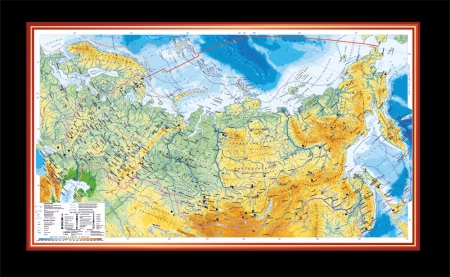Стенд-пособие "Физическая карта России" большая, арт. Г-092