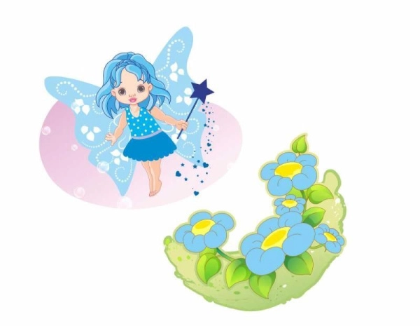 Оформление лестничных пролетов  - Фея в голубых тонах