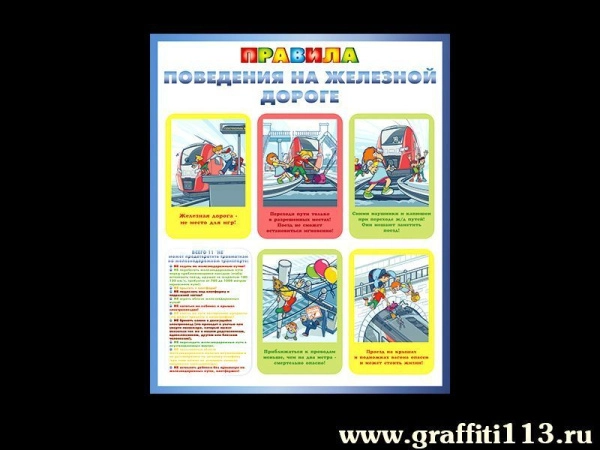 Наглядное пособие Правила поведения на железной дороге