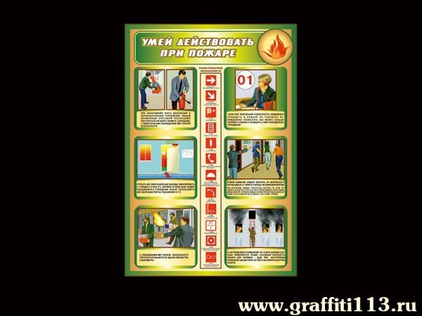 Наглядное пособие по безопасности жизнедеятельности Умей действовать при пожаре