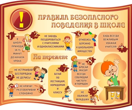 Стенд резной "Правила безопасного поведения в школе", арт. БЖД-095
