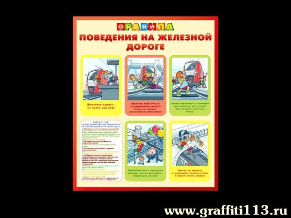 Наглядное пособие Правила поведения на железной дороге