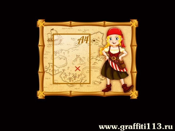 Красочный стенд с одним карманом А4 в тропическом стиле