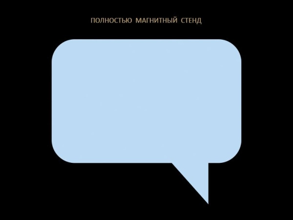 Большой магнитный стенд для школы с матовой ламинацией и неодимовыми магнитами в комплекте