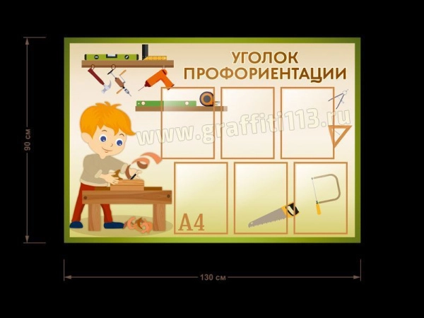 Уголок профориентации в кабинет по технологии для школы