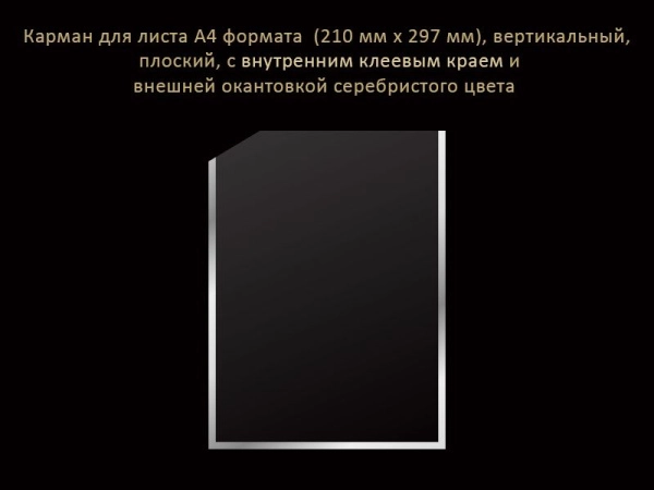 Карман А4 формата для размещения информации