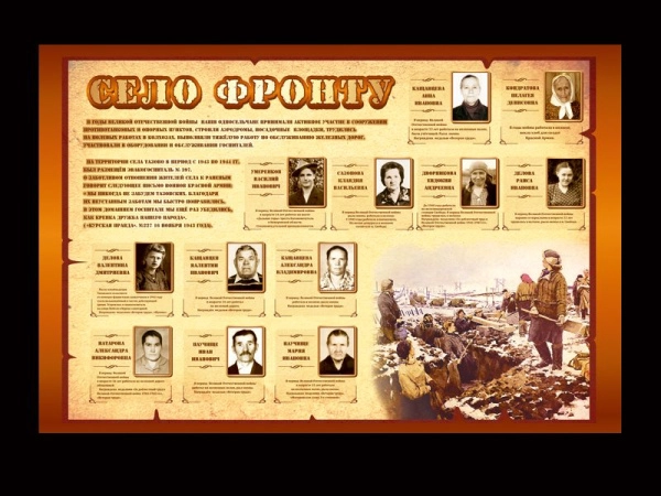 Стенд Музейный Село фронту, арт. ИМ-060