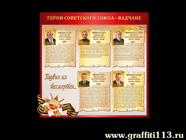 Герои Советского Союза - Вадчане