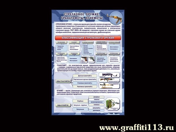 Наглядное пособие Стрелковое оружие