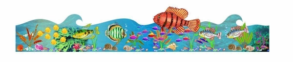 Стенд декоративный, бордюр "Морская волна", арт. Ж-002