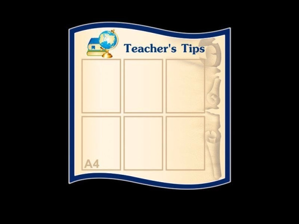 Teacher's Tips - стенд для языковой школы