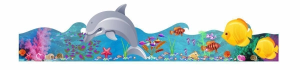 Стенд декоративный, бордюр "Морская волна", арт. Ж-002