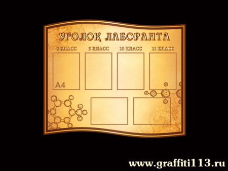 Уголок лаборанта в кабинет Химии, арт. Х-019