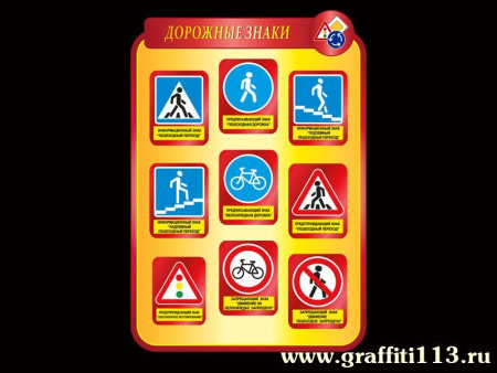 Стенд Дорожные знаки, арт. БЖД-025