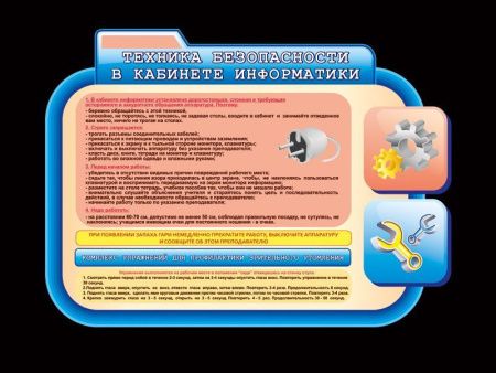 Стенд Техника безопасности на уроке информатики, арт. ИФ-031